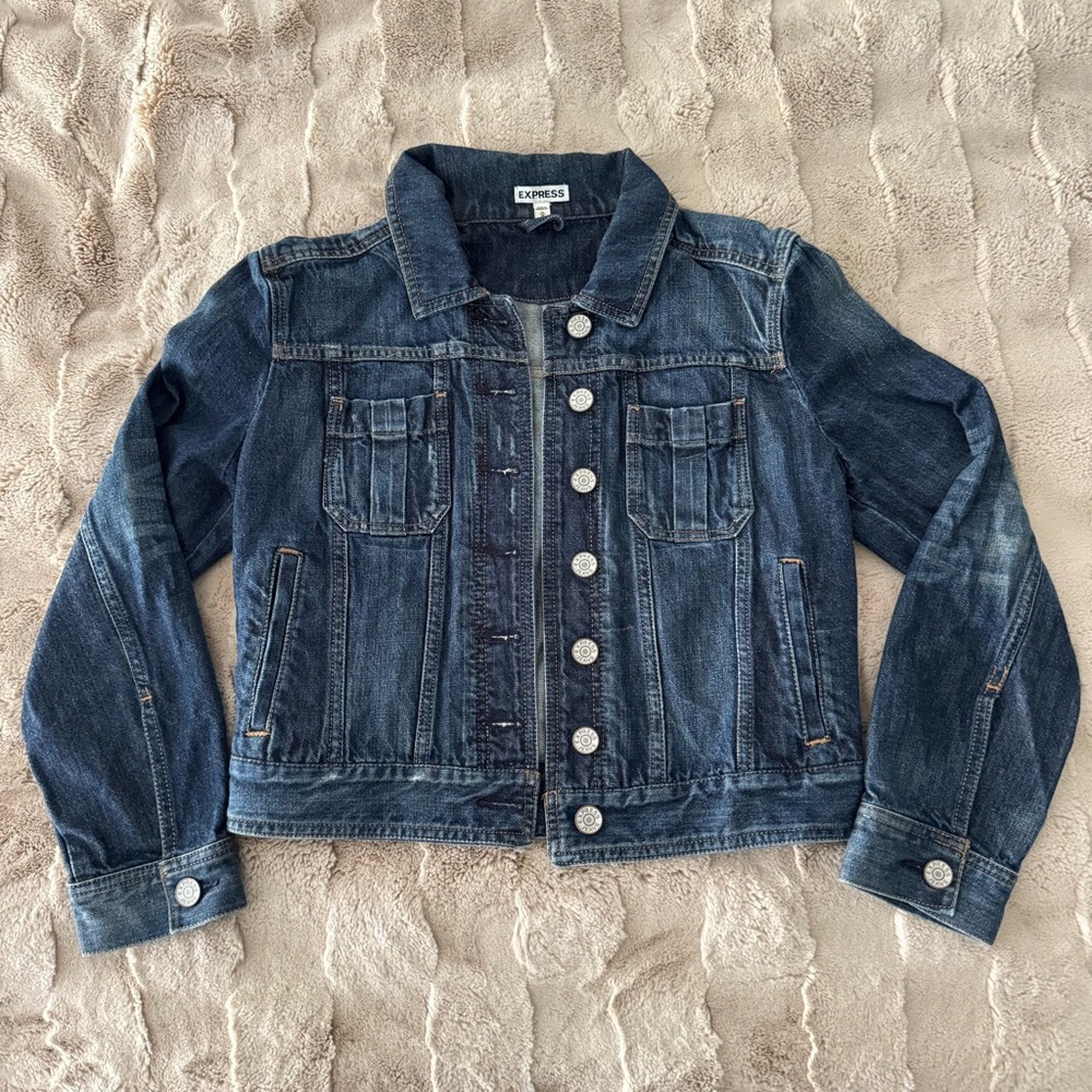 Express Indigo Blue Denim Jacket